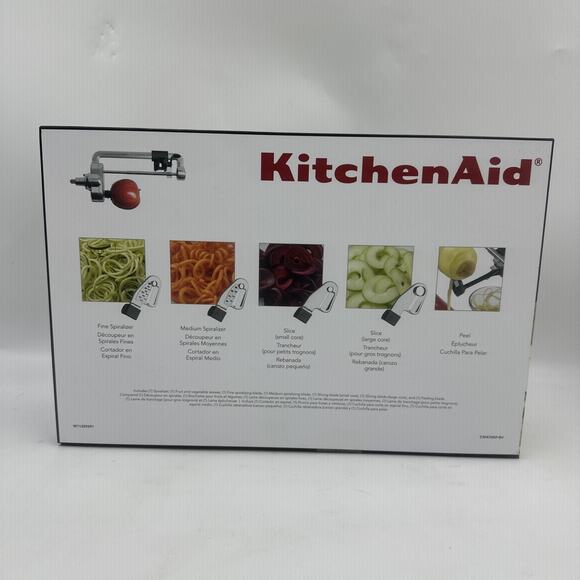 KitchenAid Fruit and Vegetable Spiralizer Attachment Polished Aluminum KSM1APC - Picture 2 of 5